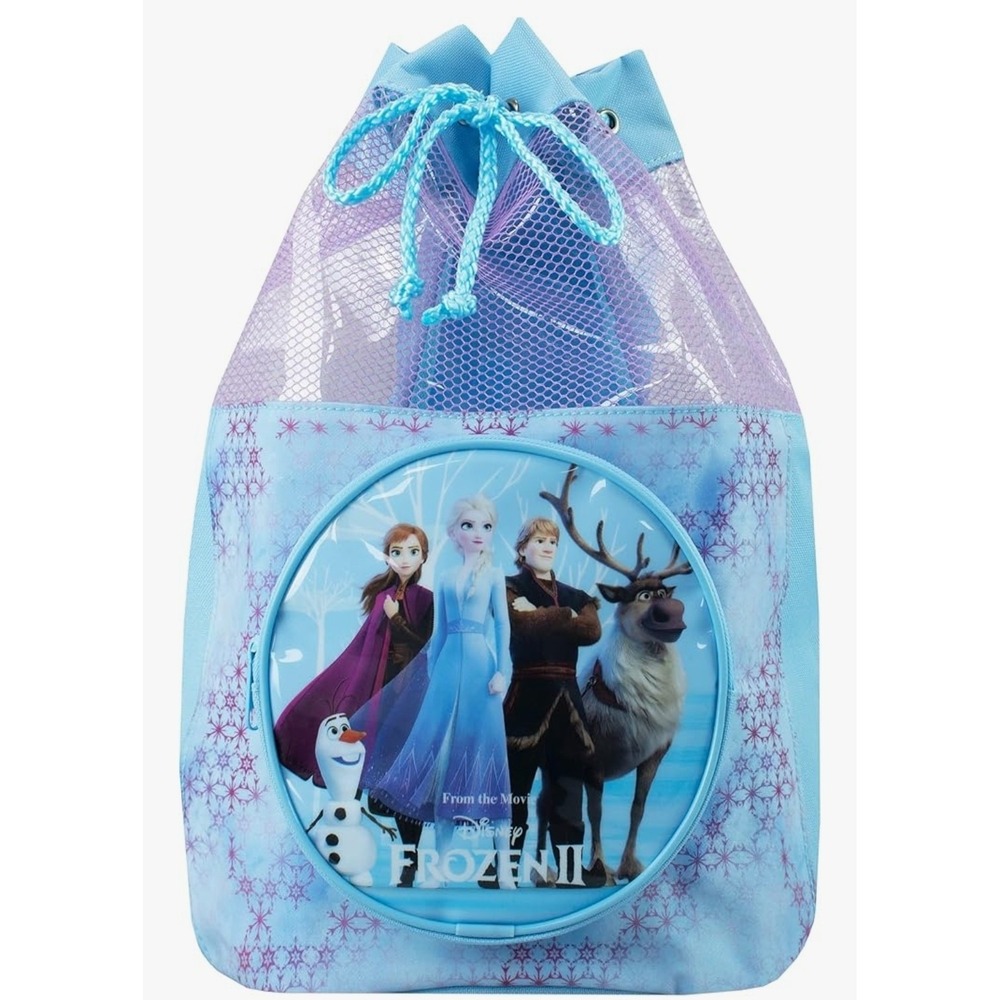 Disney Frozen Swimming Bag Girls Anna Elsa‎ Beach Pool Swim Drawstring Backpack